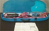 Sportcraft Badminton & Volleyball Set With Case