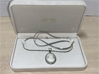 Necklace 24" 925 Silver With Cameo Pendant Set