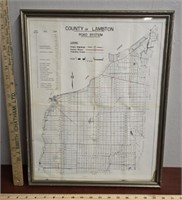 Framed Map County of Lambton-Road System