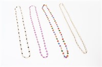 Multi Color/ Silver Tone Faux Crystal Necklaces