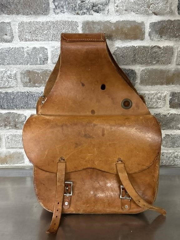 Vintage Western Leather Saddlebags