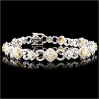 18K Gold 5.31ctw Fancy Diamond Bracelet