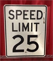 Speed Limit 25 sign 24x30