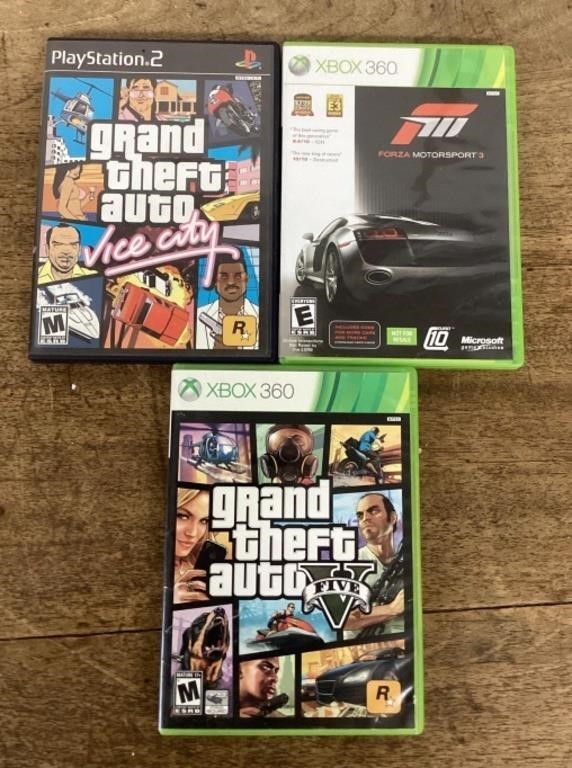 3 video games --Playstation 2 & XBox 360