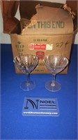 Set of 12 glasses wrapped in vintage newspaper