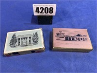 Vintage Playing Cards, 2 Decks, Brown &