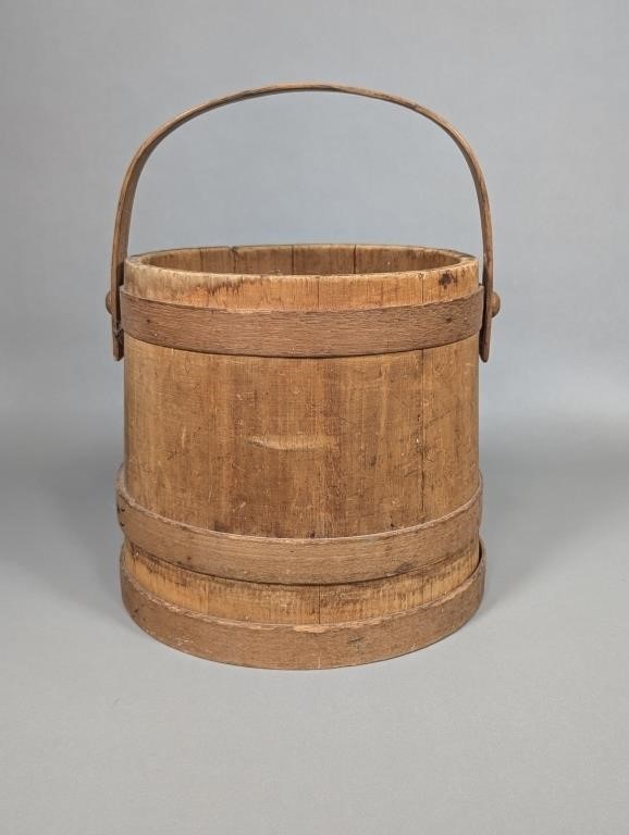 Wooden Three Banded Sugar Bucket