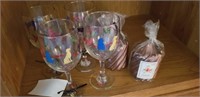 Hand Painted Dog Glasses & Candles