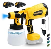 Cordless Paint Sprayer with 2 Batteries, HVLP