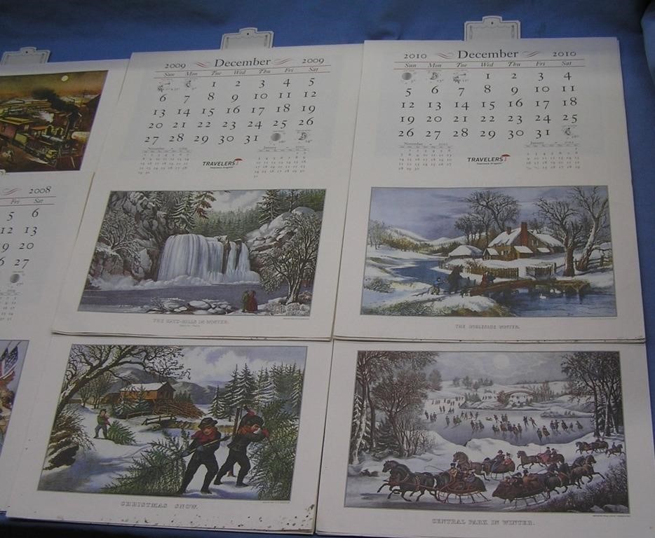 Collection of antique style calendars