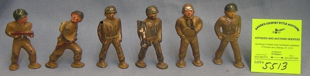 Group of vintage toy soldiers