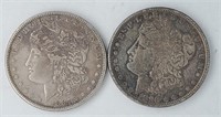 1884 & 1898 Morgan Silver Dollars