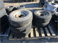 (5) Tires on 8-Hole Steel Rims