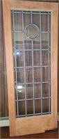 Antique Leaded Glass Swinging Passage Door