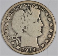 1914 Better Date Barber Half Dollar