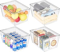 4 Pack Clear Storage Bins w/ Lids  Large