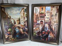 Double Venice Charm: Canal Scene Wall Decor Set