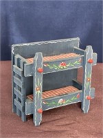 Miniature dollhouse furniture bunk bed