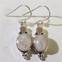 $140 Silver Moonstone Earrings