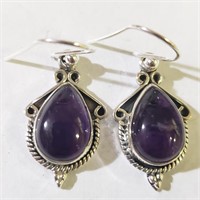 $120 Silver Amethyst Earrings