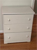 Lightweight painted wood 3 drawer