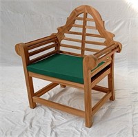 Teak outdoor Marlboro chair with cushion.New