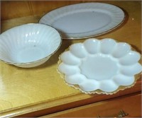 Deviled egg tray and other dishes
