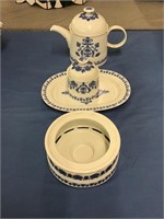 Melitta Blue & White Porcelain China Lot of 4