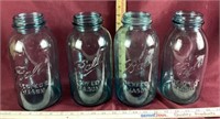 4 Vintage Ball Mason Jars