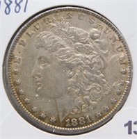 1881 Morgan Silver Dollar.