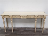 Karges carved wood console table