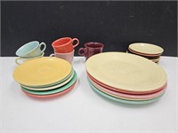Fiesta Ware Dishes, 10" & 7"  Plates  & Mugs