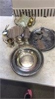 International silver creamer and sugar & other