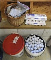 Large Qty of golf balls and tees to include