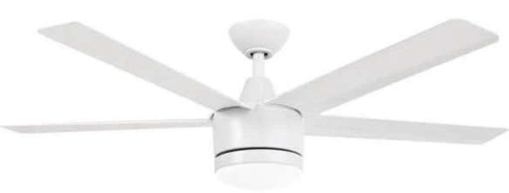 Merwry 52 In. Led Matte White Ceiling Fan