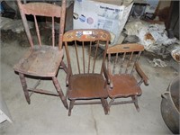 2 Child's Rockers, Old Chair