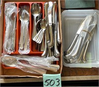Large Stainless Flatware Set