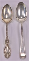 2 Gorham & R.W. sterling spoons, 8" long, 115.73g
