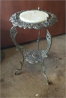 National Brass & Iron Works Marble Top Stand