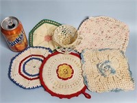 Crochet Pot Holders And Cup