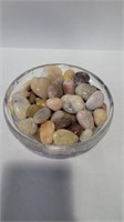 Small dish of polished rocks