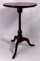 Cherry dish top candle stand, 17" round top has