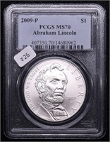 2009 PCGS MS70 LINCOLN SILVER DOLLAR
