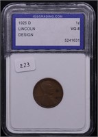1925 D IGS VG8 LINCOLN CENT