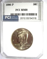 1996-P Kennedy MS68 LISTS $160