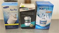 3 NEW REPLACEMENT REFRIGERATOR WATER / ICE FILTERS