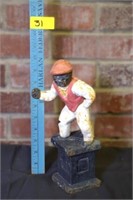 VTG American cast iron Lawn jockey doorstop