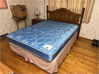 Queen Size Mattress, Headboard, Frame, Box Spring