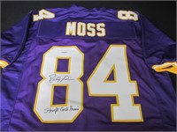 Randy Moss signed football jersey COA