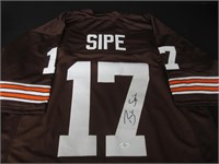 Brian Sipe signed football jersey COA